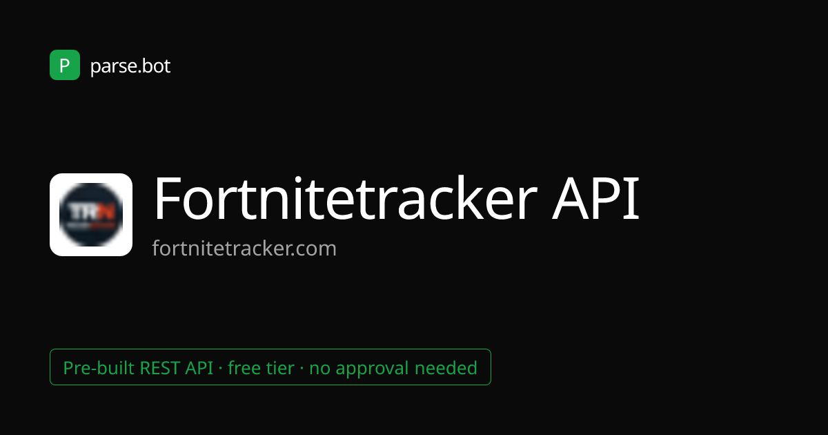 Fortnite Tracker API – Player Stats & Item Shop · Parse