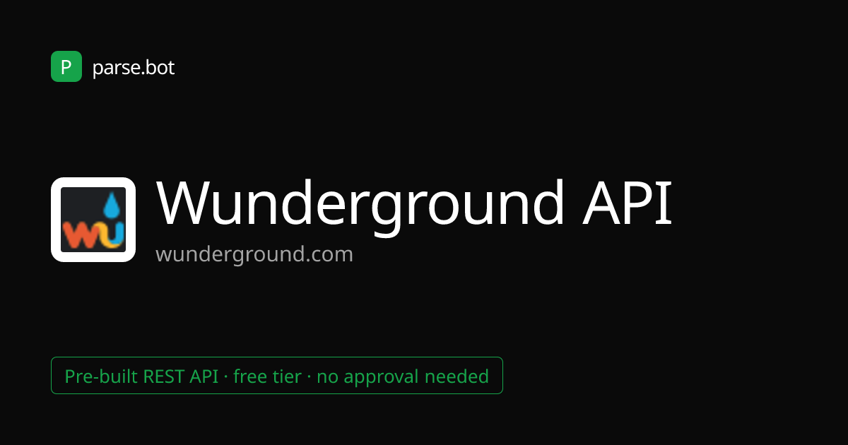 Weather Underground API | wunderground · Parse